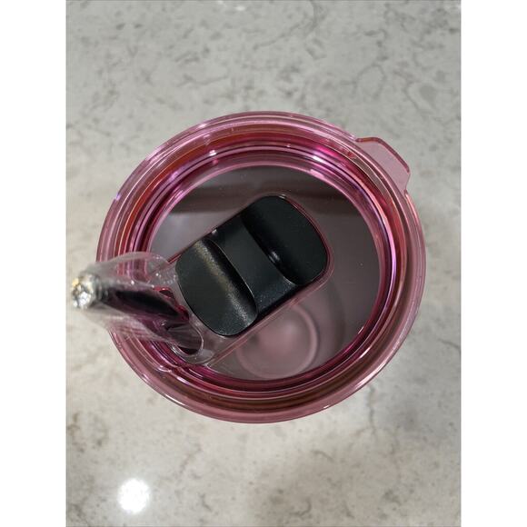 MICKEY MOUSE Disney Pink Black Spider Web Steel Tumbler 30oz Cup Straw Halloween - Picture 2 of 3